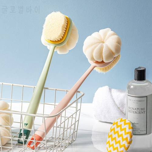 Enlarge Sponge Long Hanlde Soft Hair Bath Brush Doubleside Rub Cleaning Shower Brush Back Scrubber Exfoliating Cleaning Tool