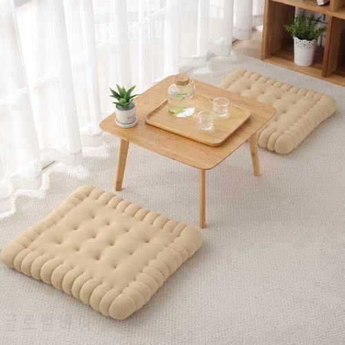 New Autumn and Winter Japanese Tatami Cushion Living Room Dining Table Bedroom Chair Cushion Thickened SolidColorWindowFloorMat