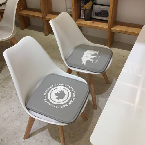 40x40cm grey maple leaf print seat cushion office chair mat seat pad square grey chair stool cushion mat decorative