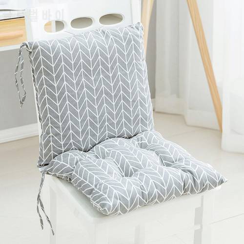 1 Set 76cm Non-slip Splittable Siamese Cushion Office Teacher All-in-one Chair Back Cushion Soft Thicken Zipper Detachable