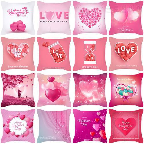Pink Valentine&39s Day Love Confession Lovers Pillowcase Pillowcase Cushion Cover Back Cushion Cover Home Decoration
