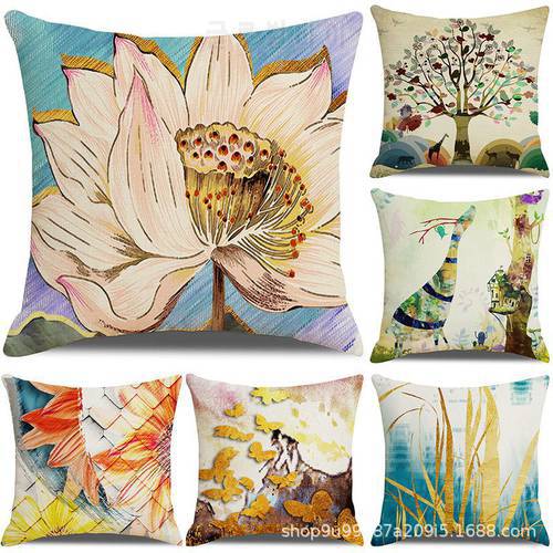 Now simple style, animal, flower, personality, pillowcase, pillowcase, cushion cover, back cushion cover