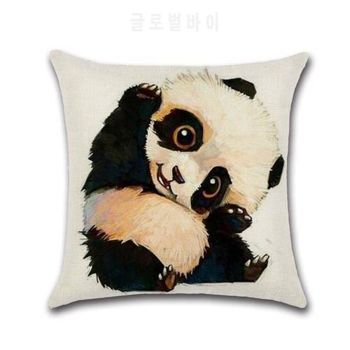 Cute panda cartoon pillowcase cushion cover hug pillowcase quilt cover sofa cushion cover