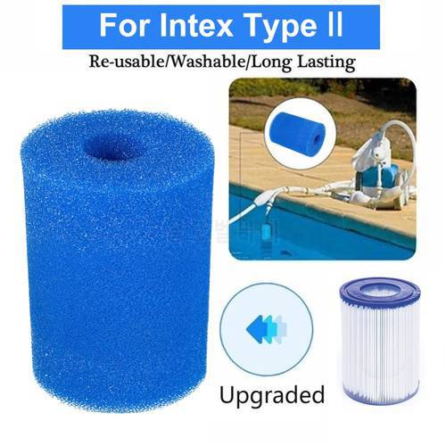 1/2/4PCS Pool Filter Sponge Replacements For Type II Washable Foam Filter Cartridge Element Reusable Swimming Pool Accessories