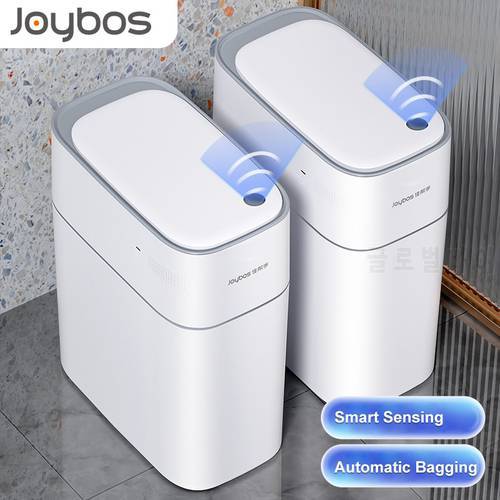 Joybos 14L Smart Induction Dustbin Automatic Bagging Sensor Trash Can for Toilet Kitchen Bathroom Household Electronic Trash Bin