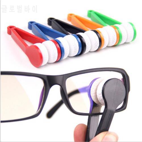 Mini Two-side Glasses Brush Microfiber Spectacles Cleaning Rub Multi-function Glasses Cleaner Glasses Cleaning Tools Accessories