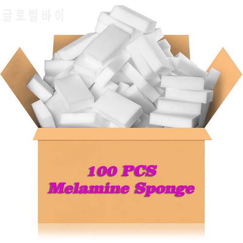 100PCS Melamine Sponge Magic Eraser Sponge Household Items Cleaner Cleaning Sponge For Kitchen Bathroom Cleaning Tools