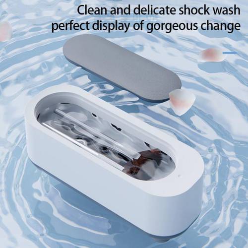 Ultrasonic Jewelry Cleaner Portable Ring Cleaner 45000 Hz Ultrasonic Machine With Timing Small Ultrasonic Cleaning Machine Home