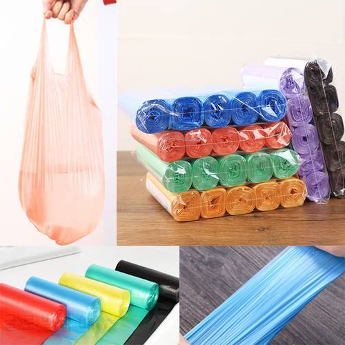 100Pcs 5 Rolls Household Disposable Trash Pouch Kitchen Storage Garbage Bags Cleaning Waste Bag Plastic Bag