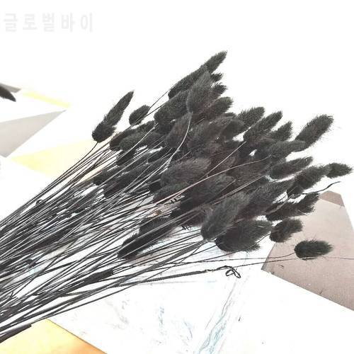 20PC Dried Flowers Pampas Grass Black Rabbit Tail Grass Artificial Bouquet Nordic Style Home Bedroom Decor Party Decoration DIY