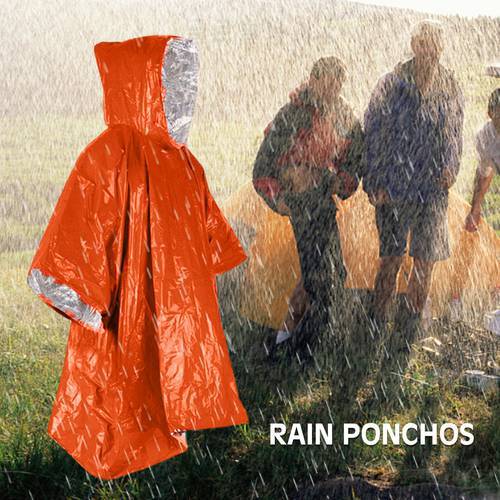 Portable Raincoat Military Waterproof Rain Coat Survival Poncho Outdoor Camping Tent Mat For Outdoor Hunting Hiking