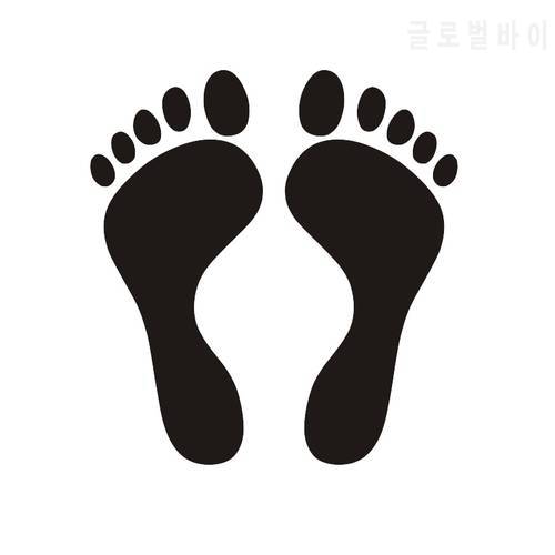 Feet Foot Footprints Wall Stickers Decals - 4 Sizes & 20 Colours Available