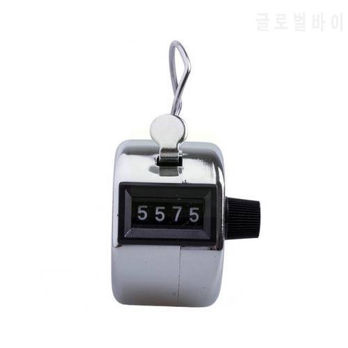 4 Digit Hand Tally Metal Counter Steel Mechanical Clicker With Counter Tally Timer Golf Clicker Soccer B2C8