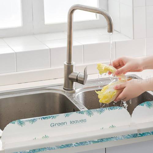 Kitchen Water Splash Guard Dish Washing Baffle Board With Viscose Sink Anti-Splash Proof Retaining Plate Kitchen Gadget Durable
