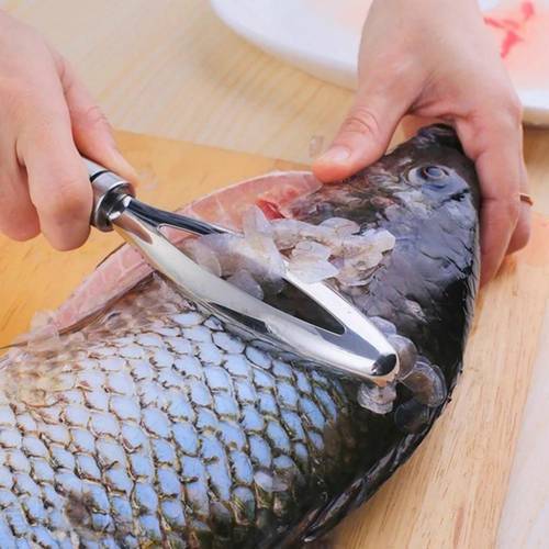 Multifunctional Fish Cleaning Tool Fish Skin Remover Scraping Scale with Knife Device Kitchen Gadgets