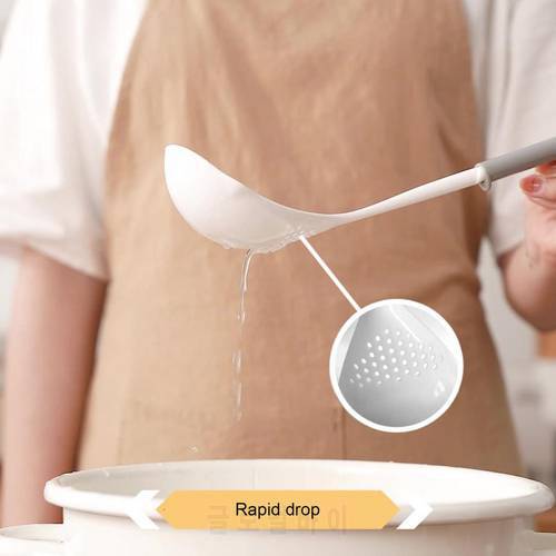 Plastic Useful Fine Mesh Strainer Spoon Portable Skimmer Spoon Food Grade Cooking Tool