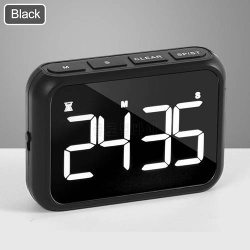 Kitchen Rechargeable LCD Digital Timer Cooking Shower Study Stopwatch LED Counter Alarm Remind Manual Electronic Countdown