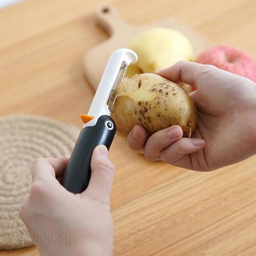 Foldable Vegetable Peeler Corrosion Resistant Stainless Steel Reducing Waste Penguin Shaped Fruit Grater Kitchen Supplies