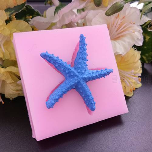 1pcs Silicone Starfish Cake Mould Sea Star Chocolate Fondant Soap DIY Mold bake Cake Decorating Tools