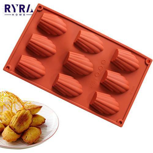 Food Grade Madeleine Shell Cake Mold Silicone Cake Mould BPA-free Shell Shape Biscuit Molds Non-sticky Baking Pan Mould Bakeware