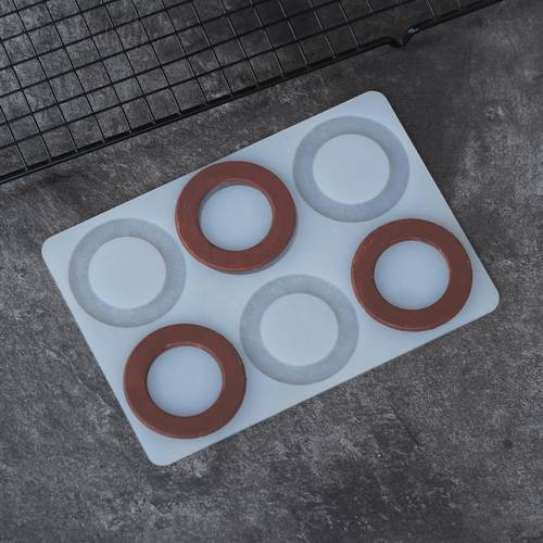 Hollow Out Round Shape Silicone Mold Cake Decorating Tools Circular Shape Chocolate Transfer Sheet Baking Stencil Chablon