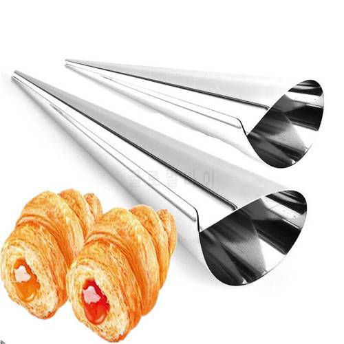 10Pcs Conical Tube Cone Roll Moulds Spiral Croissants Molds Cream Horn Mould Pastry Mold Cookie Dessert Kitchen Baking Tool
