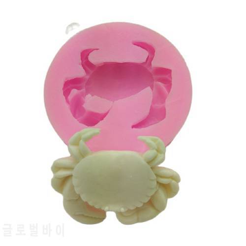 Cute Crab Shape Ocean Theme Fondant Cake Decoration Silicone Mold Candy Molds Gum Paste Baking Molds DIY Chocolate Mould m231