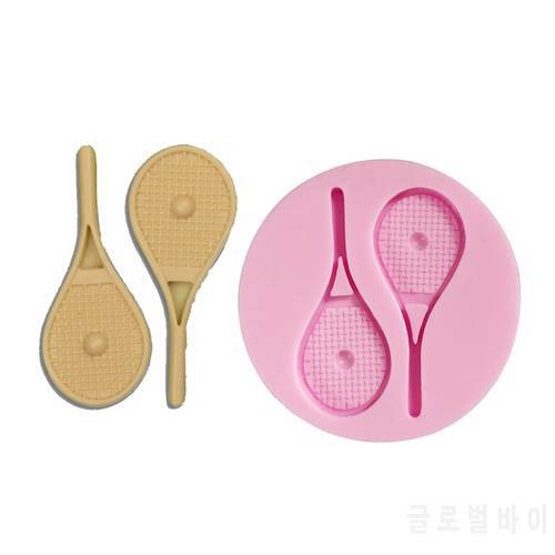 Kitchen Accessories Tennis Racket Ping Pong Paddle Cooking Tools Fondant Silicone Molds Chocolate For Baking Cake Decorating