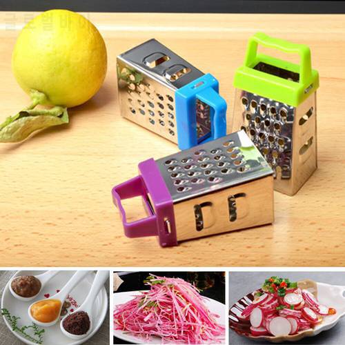 1PC Mini Four-Sided Grater Multifunctional Peel Cutter Stainless Steel Planer Fruit Ginger Garlic Grater Cooking Kitchen Gadget