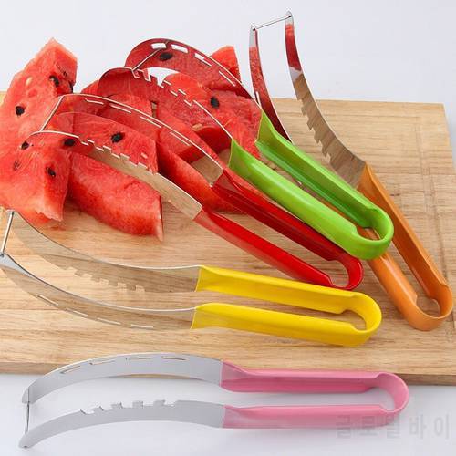 Colored Fruit Cutting Slicing Tools Household Melon Watermelon Cutter Multifunctional Stainless Steel Watermelon Cutting