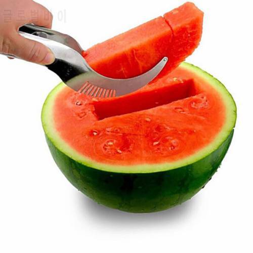 Stainless steel watermelon slicing knife cutting knife corer fruit and vegetable kitchen accessories watermelon spoon