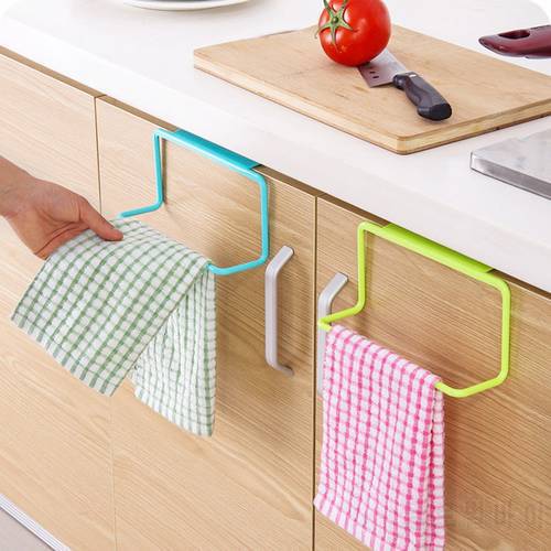 Towel Rack Hanging Holder Multifunction Cupboard Cabinet Door Back Kitchen Accessories Home Storage Bathroom Furniture Plastic