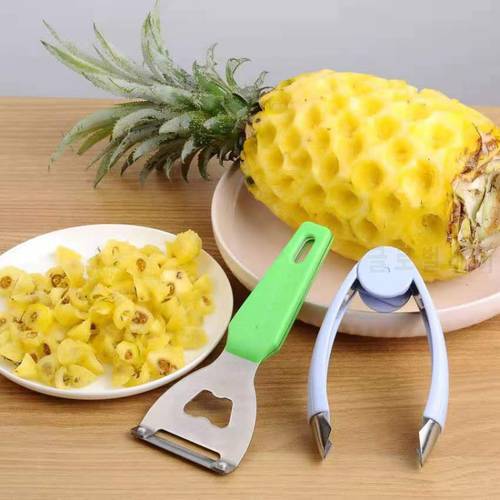 Stainless Steel Pineapple Peeler Strawberry Clip Fruit Pineapple Eye Remover Tomato Peeler Peeling Tool Peeling Knife