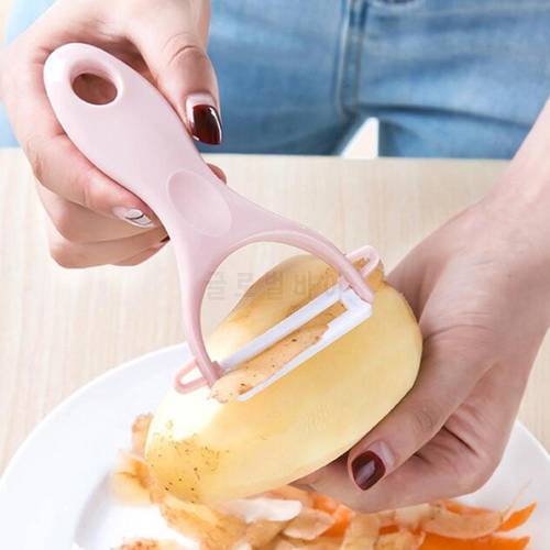 Ceramic Fruit Vegetable Peeler Knife Handheld Planer Blade Potato Slicer Hanging Drain Cutter Rustproof Kitchen Accessories
