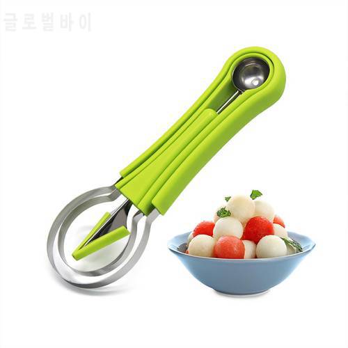 4 IN 1 Stainless Steel Fruit Tool Set Watermelon Ball Scoop Fruit Carving Knife Melon Fruit Pulp Separator Kitchen Gadgets Tools