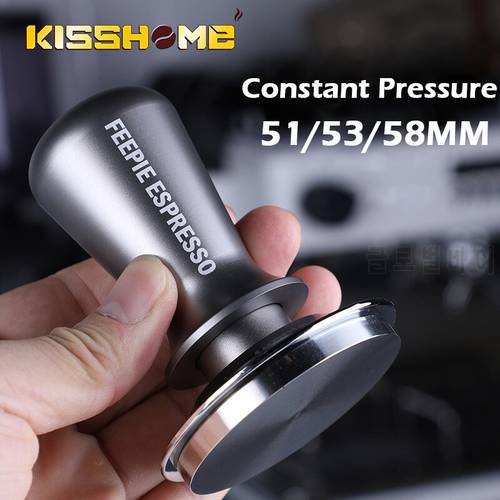 51MM/53MM/58MM Constant Pressure Coffee Tamper Espresso Distributor Stainless Steel Force Powder Hammer Coffee Tools For Barista