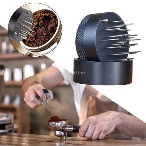 Professional Coffee Needle Tamper, Hand Tamper Leveler Tool Espresso Coffee Stirrer Coffee Distributor for Bar Cafe Home Kitchen