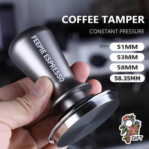 51/53/58/58.35MM Coffee Tamper Constant Pressure 30 lbs Espresso Distributor Stainless Steel Force Powder Hammer Press