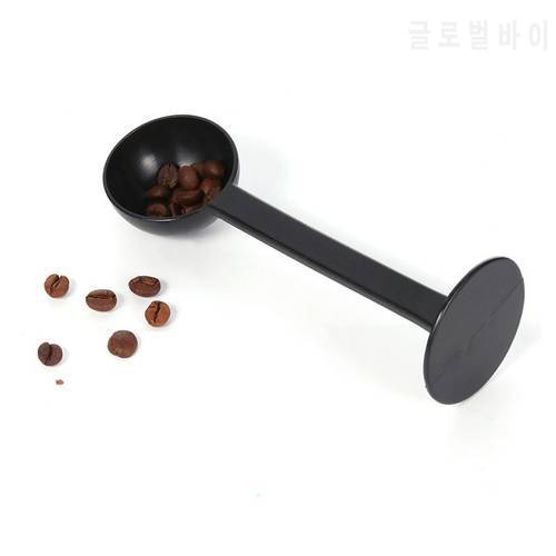 Tamping Scoop 2 in 1 for Coffee Powder Coffeeware Measuring Tamper Spoon Plastic/Stainless Steel Kitchen Accessories 1Pcs