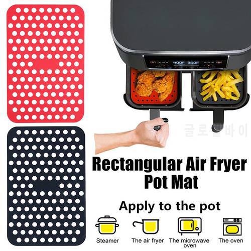 Reusable Silicone Air Fryer Liner Mat Non-Stick Steamer Pad Baking Inner Liner Cooking Mat for Kitchen Accessories Round Square