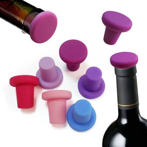 2Pcs Bottle Stopper Caps Wine Family Bar Preservation Tools Silicone Creative Design Safe and Healthy