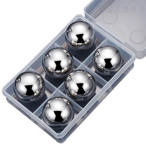 2/6Pcs Natural Whiskey Stones Sipping Ice Cube Ball Shape Whisky Stone Rock Cooler For Wedding Gift Favor Christmas Bar Kitchen