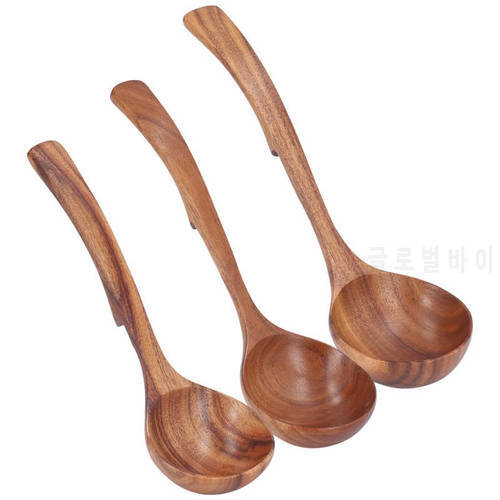 Porridge Spoon Wood Wooden Ladle for Kitchen