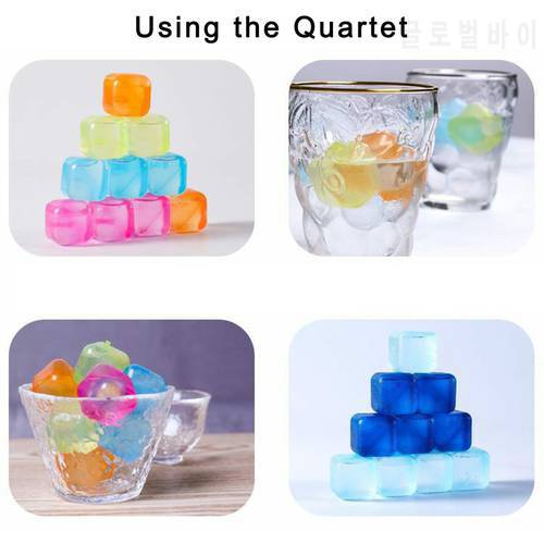 Reusable Ice Cubes Colorful Chilling Squares Stones Filled With Pure Water Non Diluting Ice Cubes For Drinks