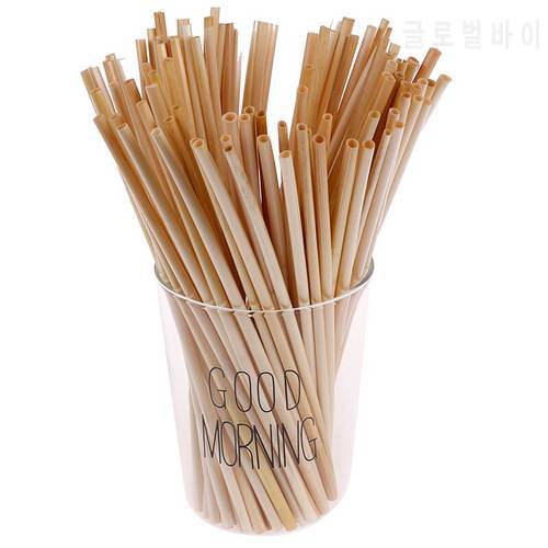 100PCS 20cm Disposable Wheat Straw Eco-Friendly Natural Wheat Drinking Straws Portable Environmentally Straws Bar Accessory