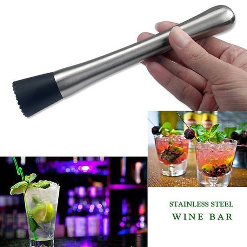 Stainless Steel Wine Mixing Stick Cocktail Muddler Shaker With Crushing Hammer DIY Drink Fruit Muddler Crushed Ice Barware Tools