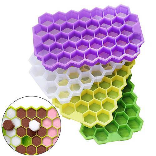 Honeycomb Ice Cube Tray Ice Cube Maker Silicones Ice Mould Food Grade Silicone Mold For Drink Whiskey Cocktail