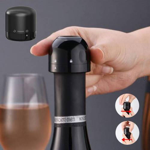 2Pcs Champagne Stoppers Vacuum Wine Bottle Stopper Sealed Bottle Cap Reusable Silicone Sealed Bottle Plug Cover Kitchen Bar Tool