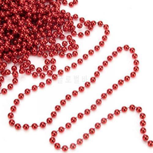 Christmas Decoration Bead Chain Christmas Tree Decorations Pearl Beads Chain Hanging Ornament Christmas Decorations For Hom