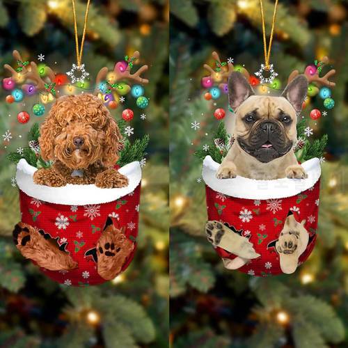 New Christmas Tree Pendant Cute Puppy Resin Acrylic Party Room New Dog Supplies Decoration Festive Xmas Year Gift Orna A9T4